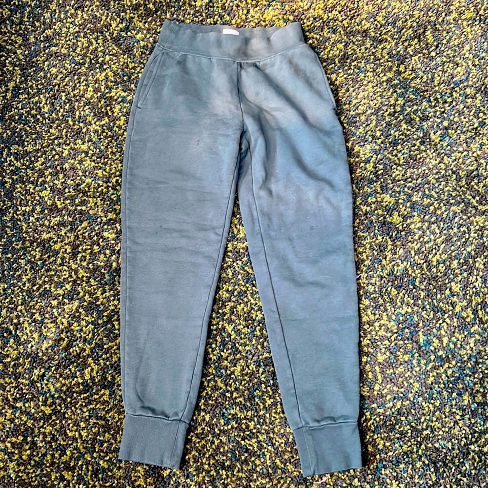 TNA Cozy AF Fleece Forest Green Sweatpants